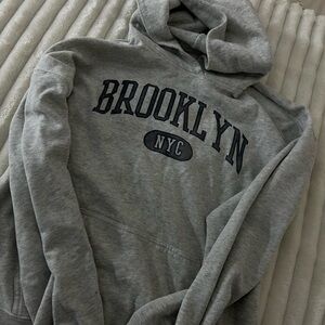 Hollister Gray Brooklyn NYC Hoodie